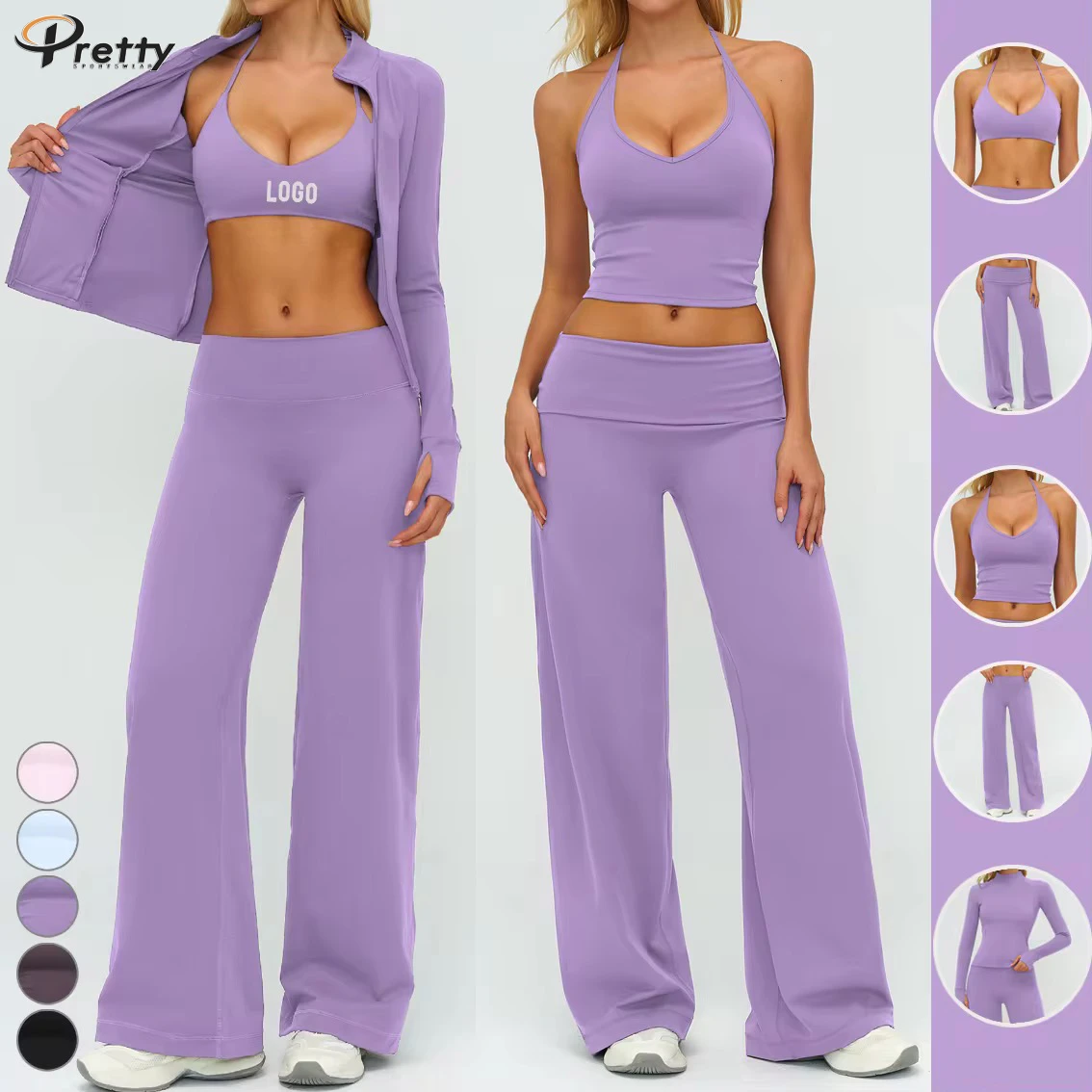 Plus Size Womens Clothing Gym Fitness Set Sportswear Push up Sports Bra Slim Fit High Waist Yoga Leggings for Women Leisurewear