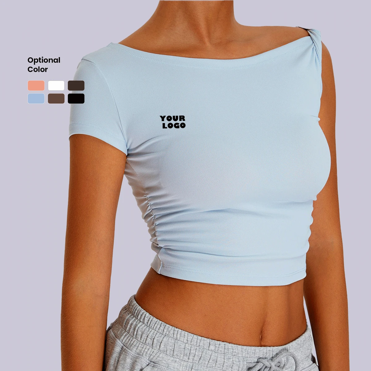 Short-sleeved Round-neck Outdoor Casual Quick-drying T-shirt, Fitness and Sports Yoga Wear Top for Women