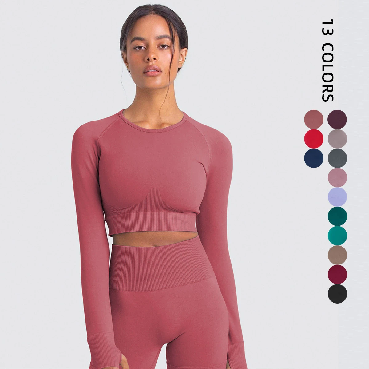 New Knitted Seamless Women Yoga Top Running Outerwear Long Sleeves Top Female Gym Training Yoga Top