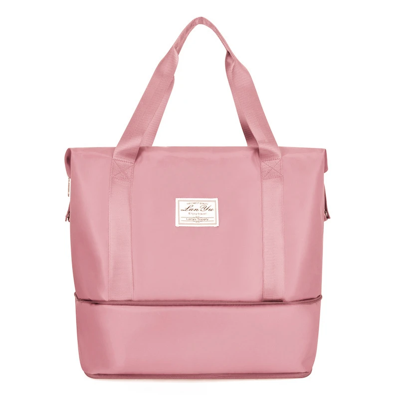 Fashion Unisex High Quality Gym Sports Dry/Wet Tote Bags Waterproof Nylon Polyester Zipper Closure Adjustable Strap Weekend Bag