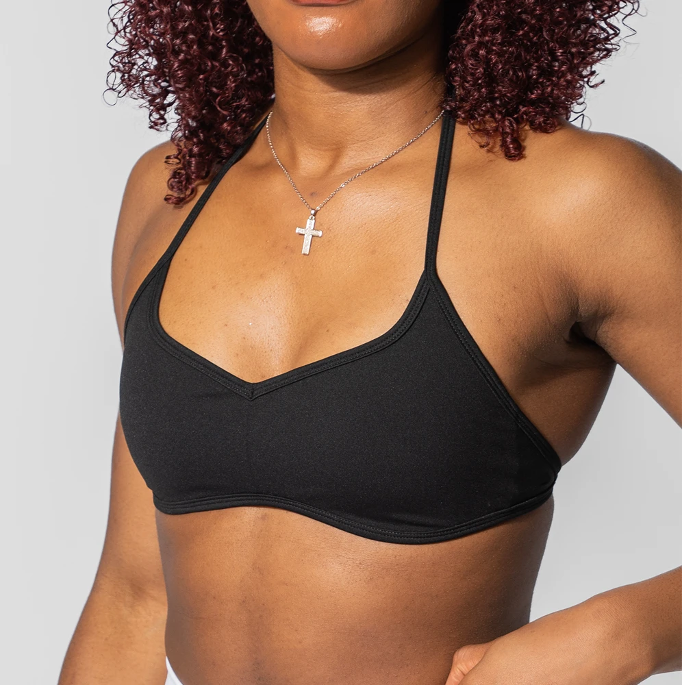 Backless Sports Bra for Women Wireless Training Bra Top Light Support Gymwear Yoga Top Strappy Athleisure Fitness Undergarment