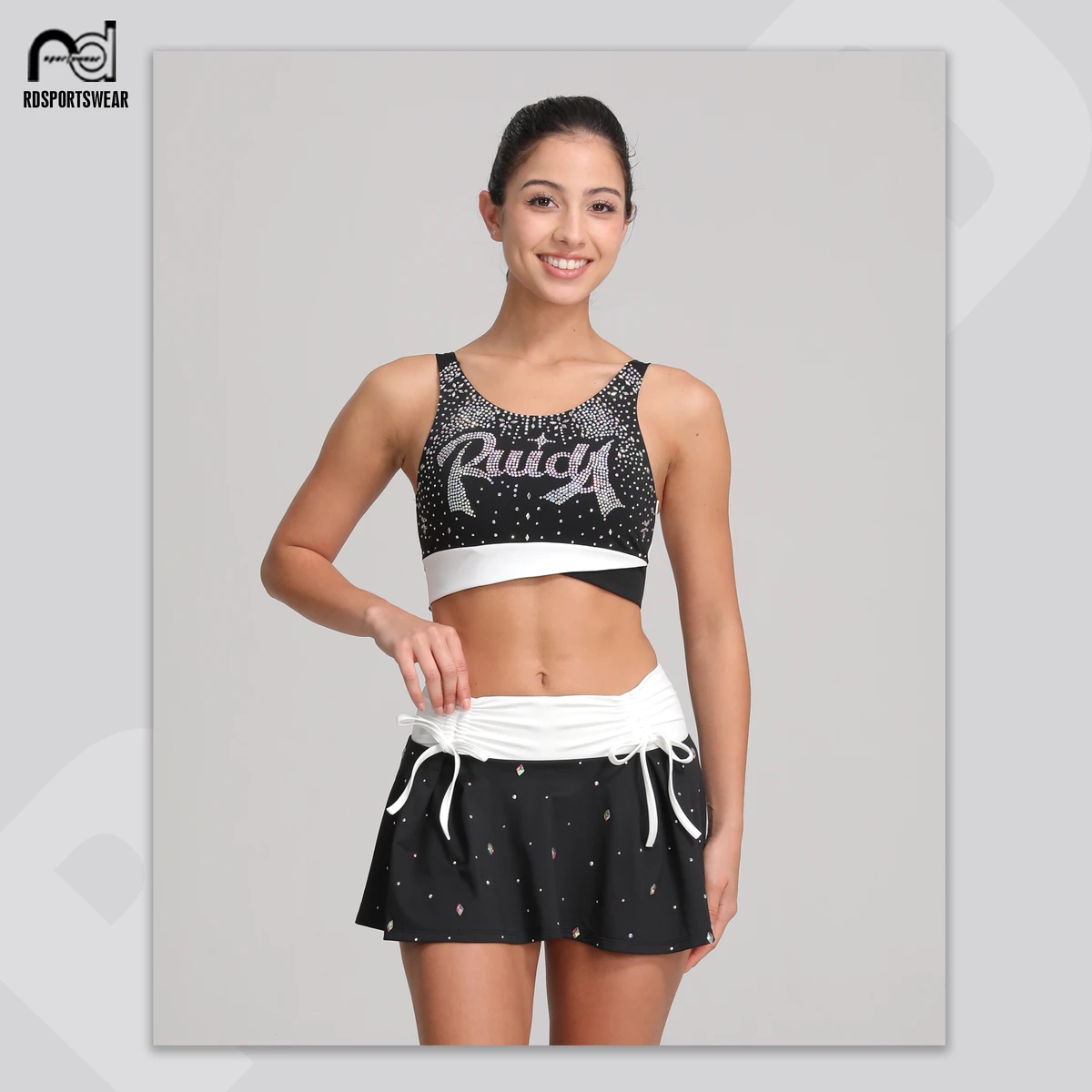 Wholesale Girls Cheerleading Practice Wear Custom Cheer Bra And Shorts Sublimation Dance Practice Wear