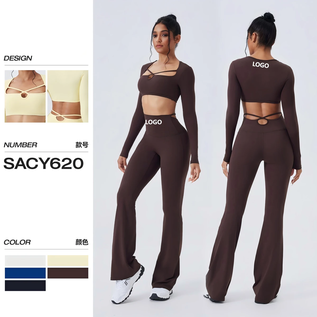 Sexy Solid Eco-Friendly Hollow Mid Waist Plus Size Waterproof Breathable Quick Dry Skinny Women's Yoga Leggings Sport Top Front