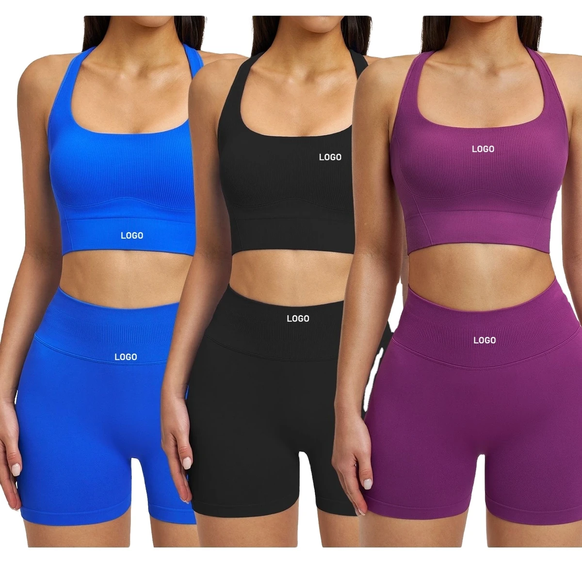 Breathable Gym Seamless I-Back Yoga Set Women, Backless Sports Bra with Tight Leggings, High Stretch Fitness Running Gym Outfit