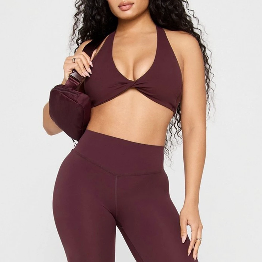 New Arrival Women's Breathable Plus Size Gym Fitness Yoga Set Square Neck Sport Bra High Waist Legging 4-Piece Set