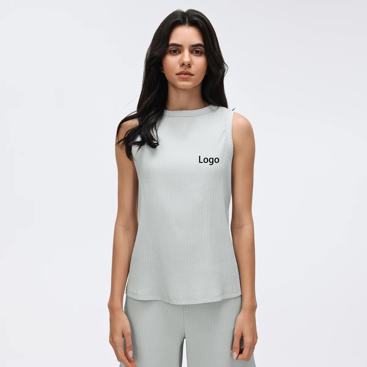 2026 Women Ribbed tank Tops Round Neck Regular Fit Fitness Training Yoga Tops Sleeveless Comfortable tank Top Mujer
