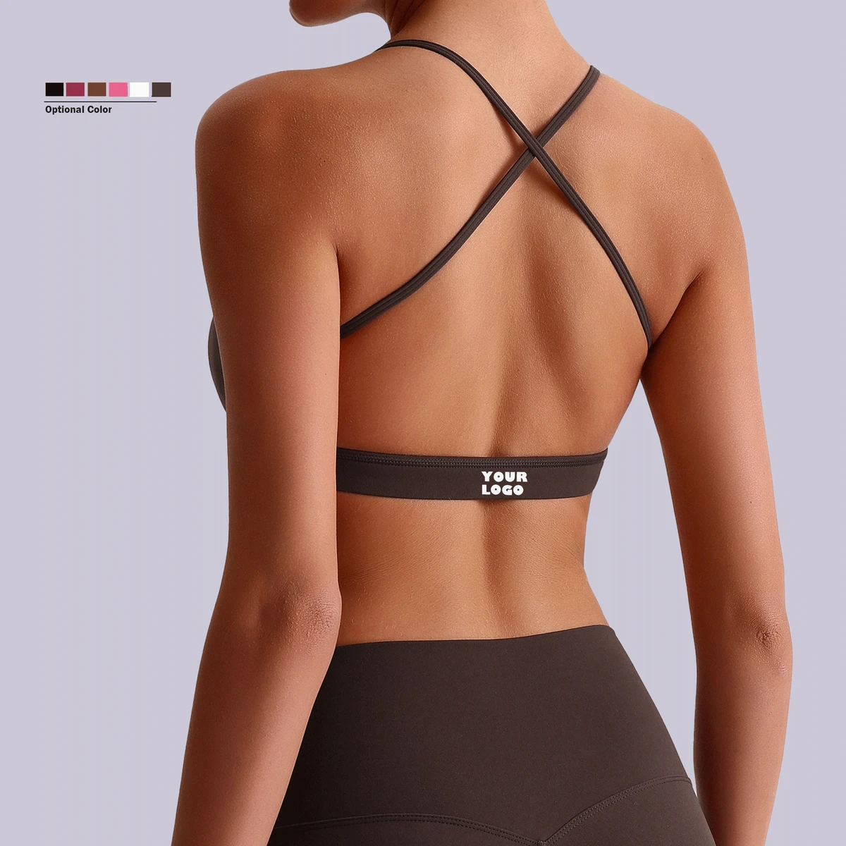 Women Back Cross Beauty Back Workout Gym Top With Chest Pads Sport Bra Quick Drying Soft Small Sling Running Yoga Bra for Female