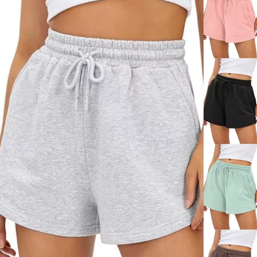 Hot Selling Summer Casual High Waisted Elastic Waist for Wash Eco-Friendly Knitted Denim Sport Shorts Plus Size Wholesale