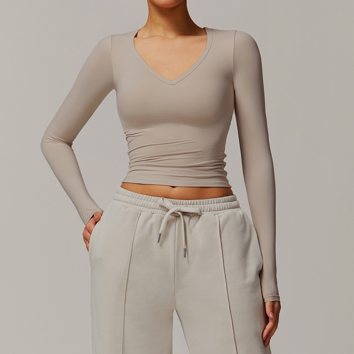 Quick-drying Brushed Skinny Yoga Long Sleeve Women's Running Fitness Slimming Long Sleeve Sports T-shirt