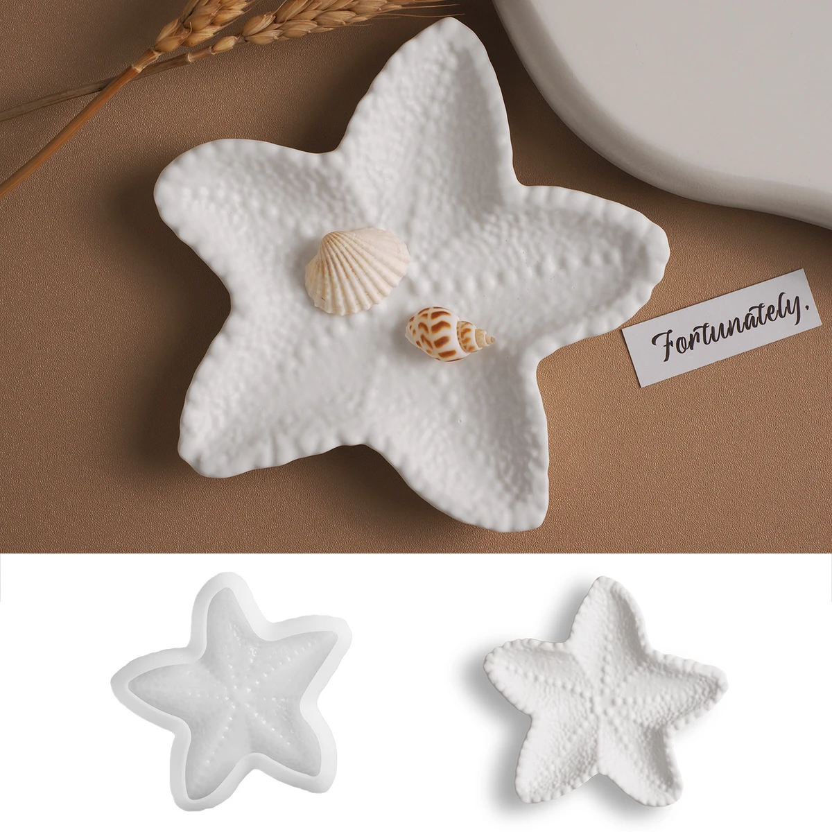 M92 Gypsum Starfish Irregular Tray Silicone Mold for Jewelry Storage Tray Dish Wash Soap Storage Box Mold Home Decoration