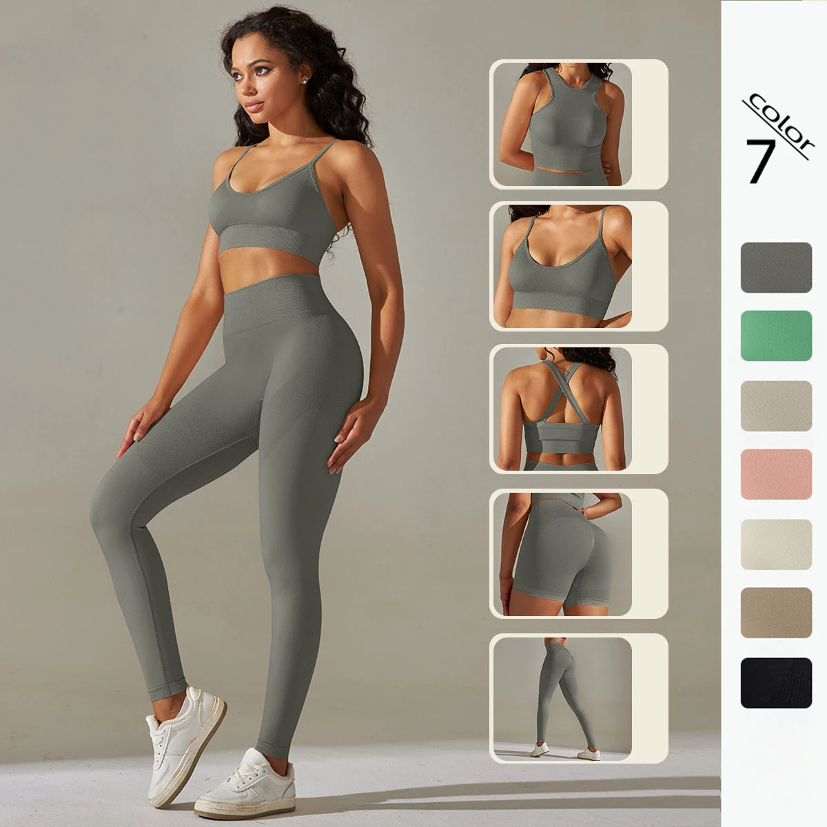 Women's High Quality Seamless Yoga Tank Top Breathable Gym Fitness Wear Plus Size Workout Gym Sets