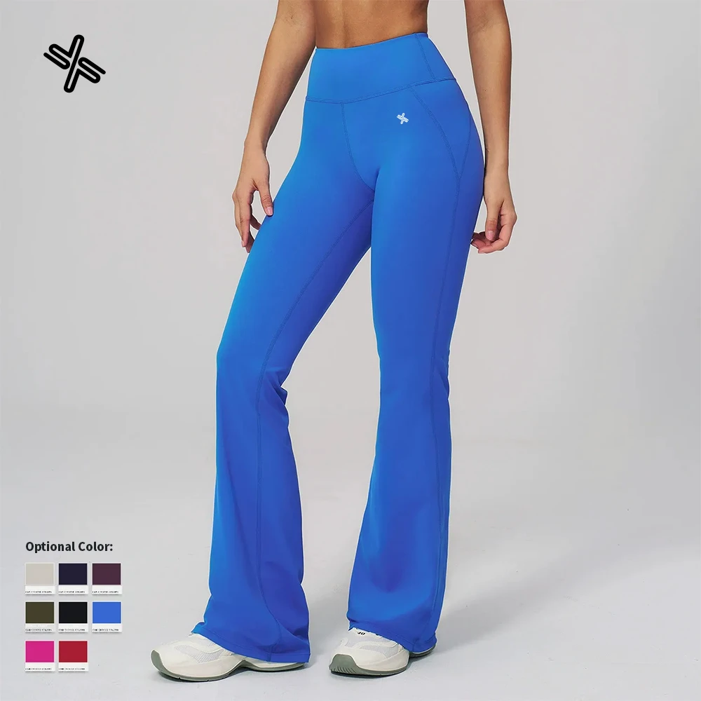Quick-drying Soft Eco-friendly High-waisted Wide-leg Hip-lifting Yoga Leggings/flared Pants/fitness Yoga Pants