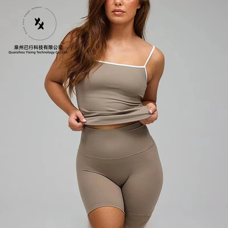 New Design Custom Logo Sexy Fitness Yoga Sport Crop Top and Shorts 2 Pieces Women Workout Yoga Sets