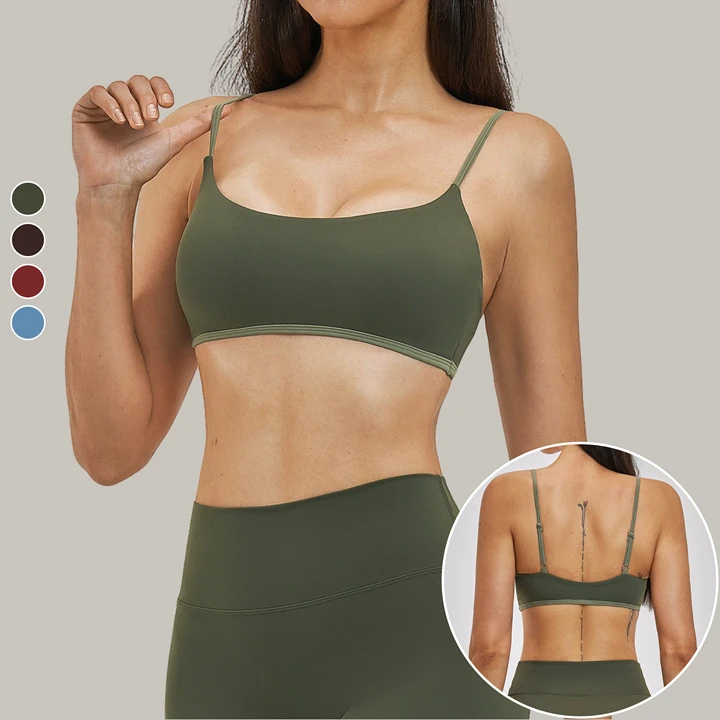 Bare Feel Color Block Square Neck Fashion Gym Top Beauty Back Sports Bra for Yoga Fitness Top for Workout Gym Bra High Elastic