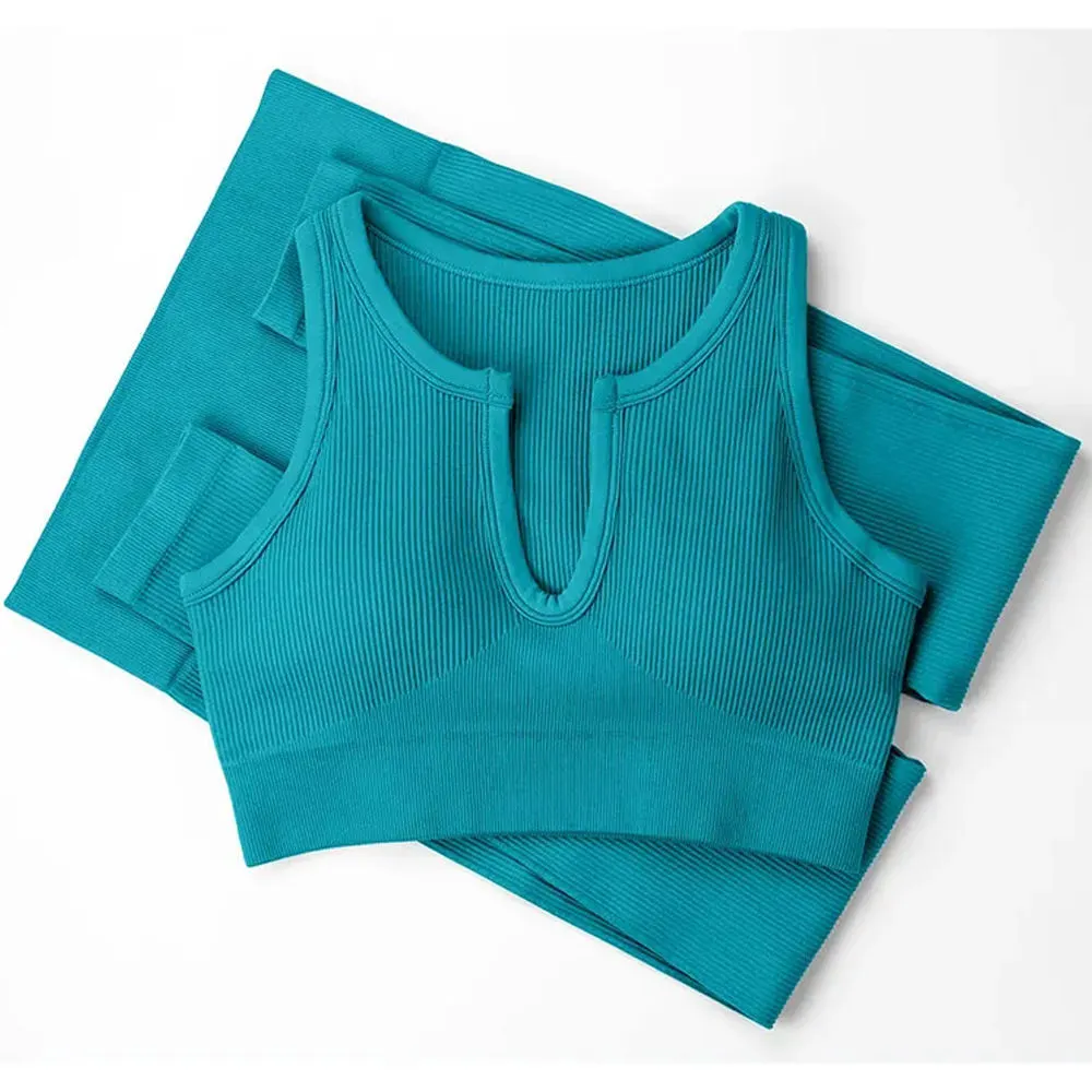 Women's High Quality Solid 2-Piece Yoga Set with Shorts & Top Stylish Customizable Breathable Spandex/Polyester Gym Fitness Wear