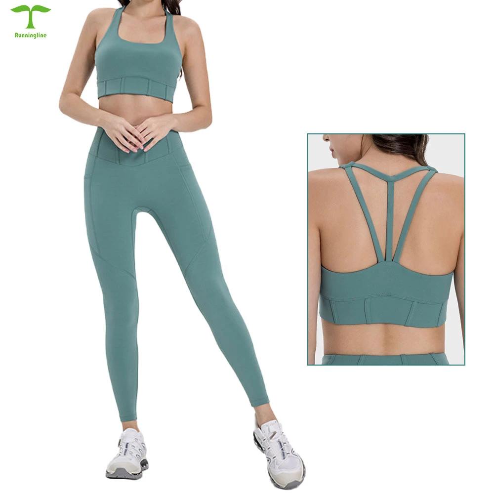 Manufacturer Customized Top Grade Sports Clothes New Design Four Way Stretch Women's Sport Gym Bra U-Neck Sexy Back Yoga Gym Bra