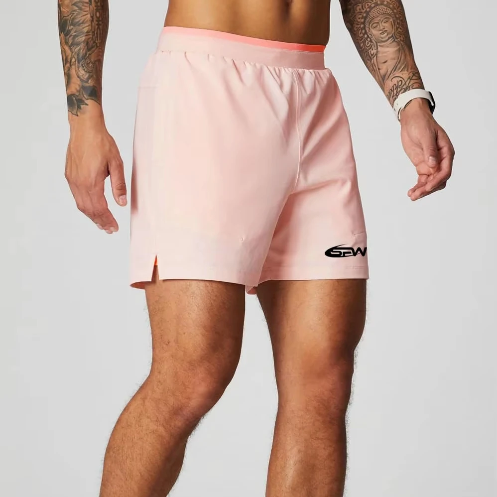 Customized High Quality Men's Athletic Sport Shorts Plus Size Breathable Eco-Friendly Lightweight Woolen Elastic Waist Mid Rise