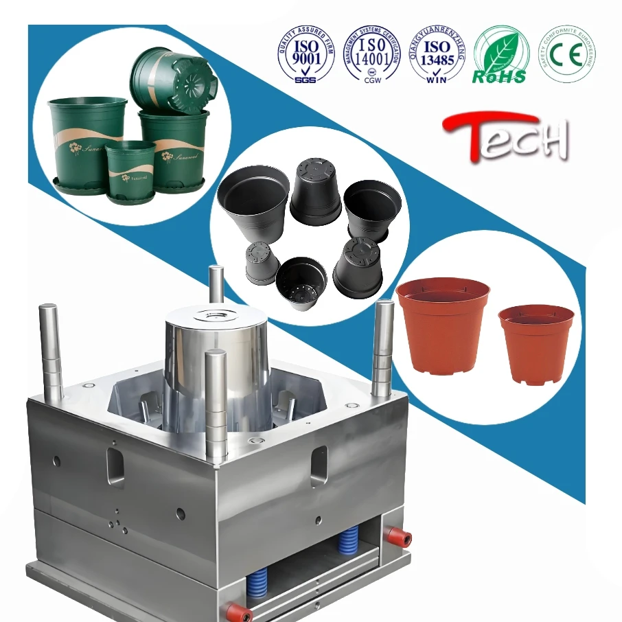 Factory Custom Professional Manufacturer PP Plastic Flower Pot Injection Mould Planter Mold Molding for Gardening