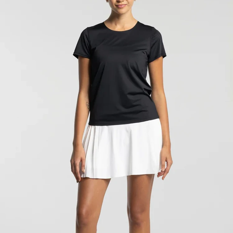 Custom Logo Wholesale Slim Spring Summer Women Polyester t Shirt Loungewear Women Quick-Drying Top Short Sleeves for Gym Yoga