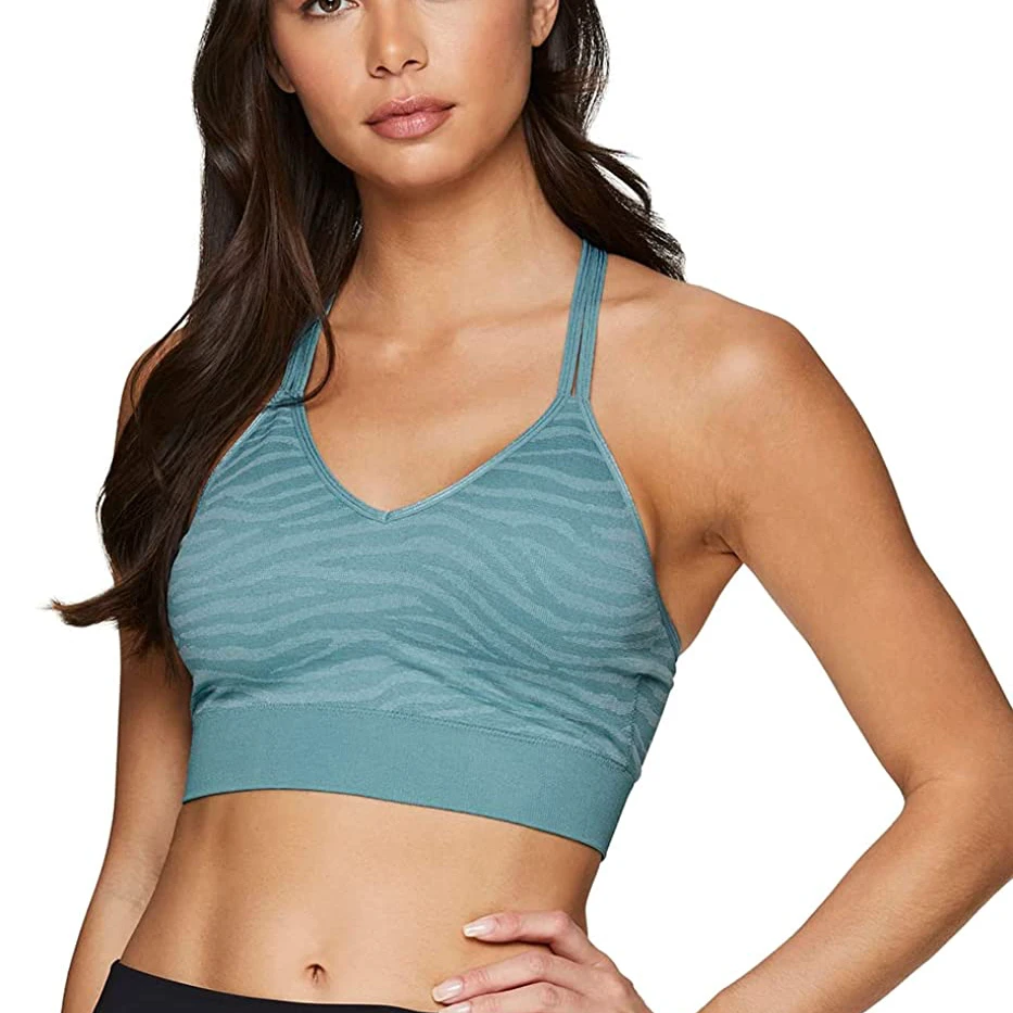 Breathable High Quality Plus Size Women's Sports Bra Front Logo Medium Support Removable Pads Spandex/Nylon Material Quick Dry