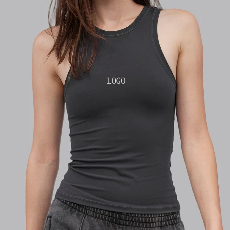 Wholesale Active Women's Yoga Tank Top Eco-Friendly Quick Dry Breathable Cotton Knitted Gym Workout Fitness Vest