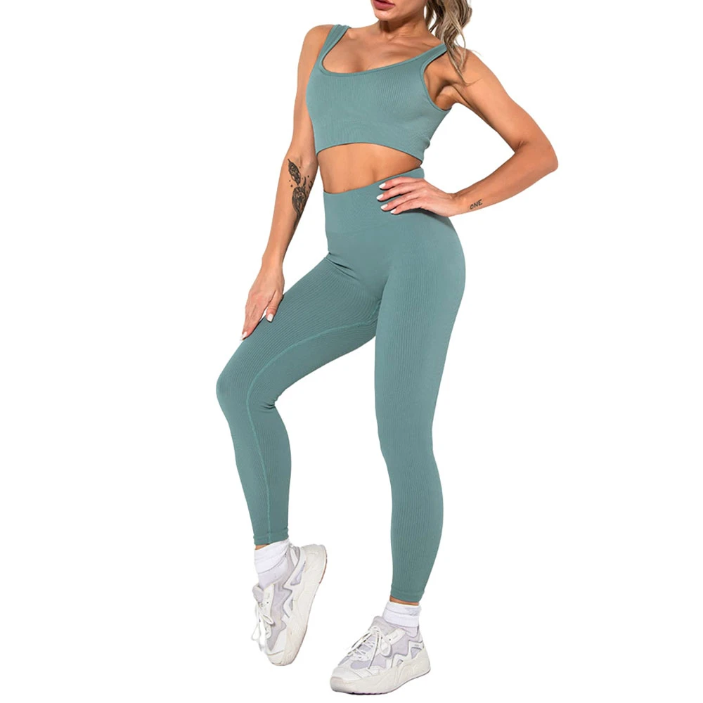 Women's Solid Front Logo Yoga Sets Fitness Gym Wear Sports Suit Long Sleeve Top High Elastic Leggings Shorts Workout Set