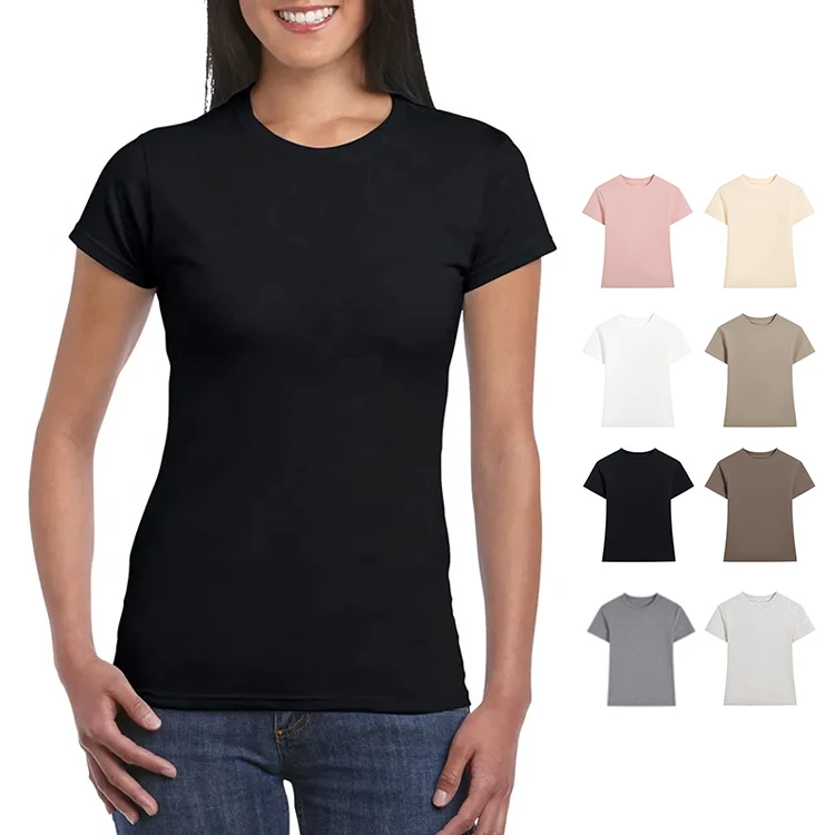 Custom Women Baby Tee Fitness Wear T Shirt Slim Fit 91.6%Cotton 8.4%Spandex Woman Tees T-Shirt For Ladies 2026 Summer New Style