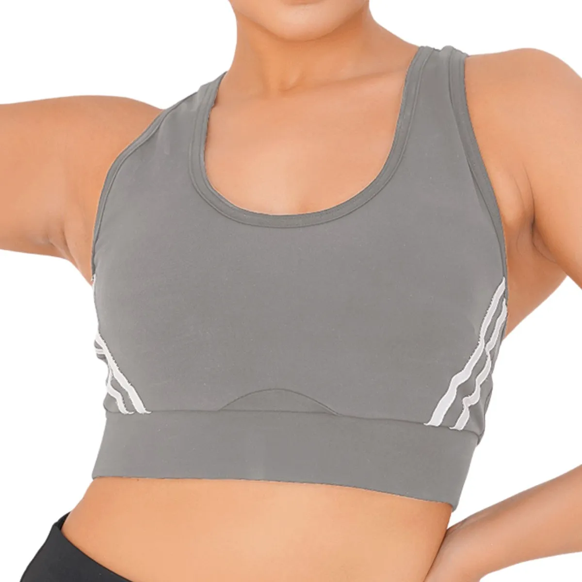 Custom Women Leopard Front Racerback Sports Bra High Support Gym Workout Fitness Yoga Running Activewear Breathable Seamless