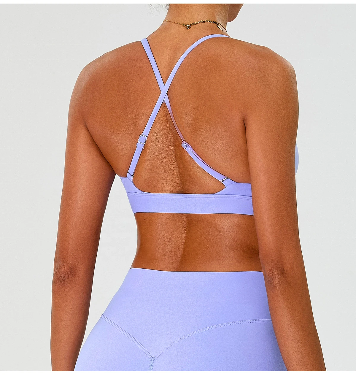 Oem Deep V Cross Back Adjustable Shoulder Strap Sports Bras High Quality Yoga Tops