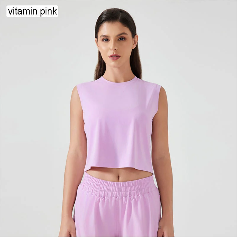Best Selling Running Crop Tops Blank Crop Tank Top Women Sport Yoga Summer Wear Outdoor Breathable Athletic Tank Top Gym Shirts