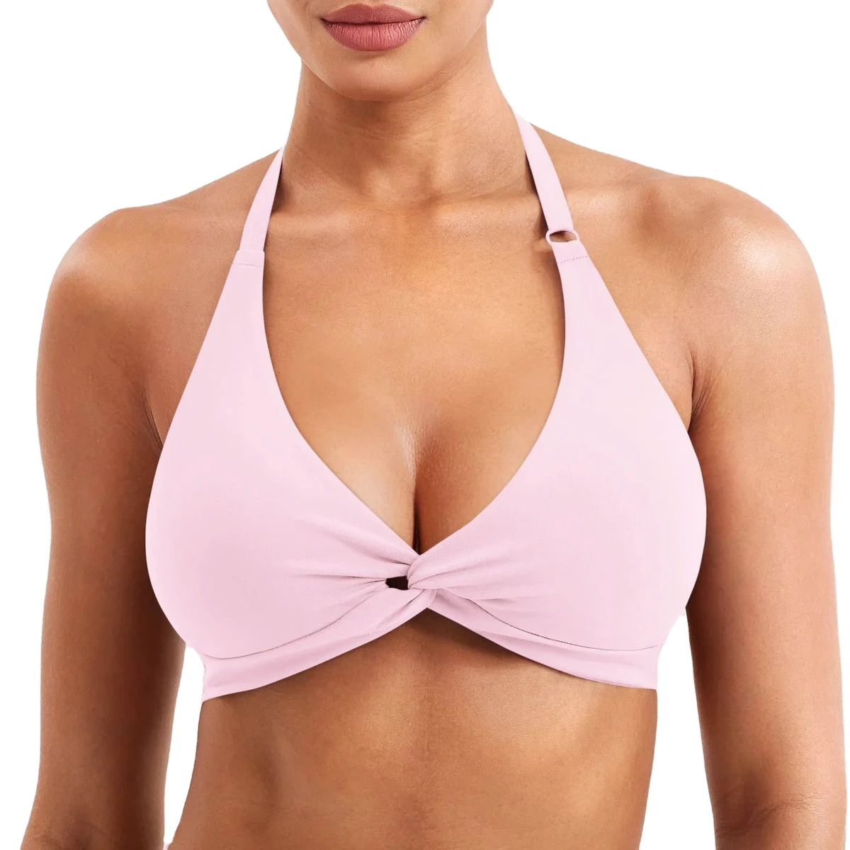 Women's Girls' Active Workout Compression Sports Bra Quick Dry Sexy Solid Pattern Halter Twist Padded Adjustable
