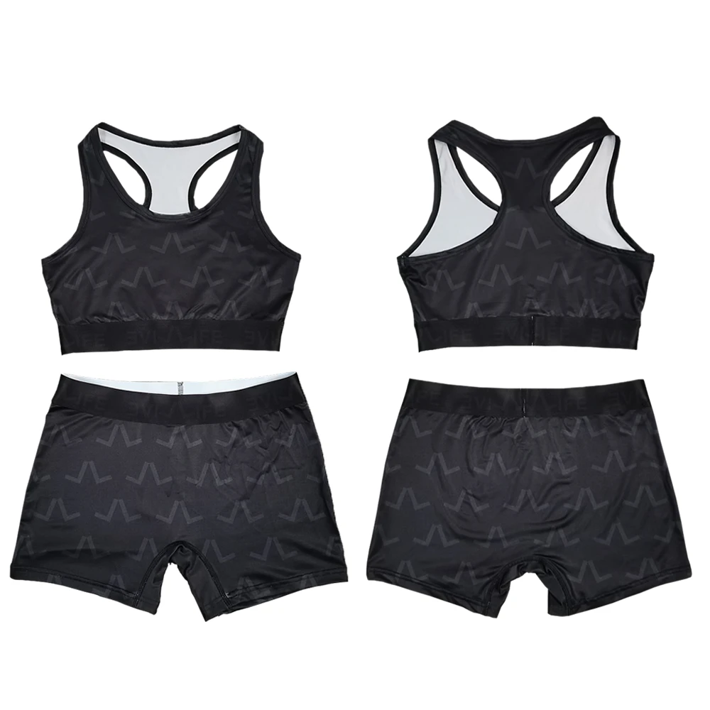 New Custom Sports Women's Breathable Bra Yoga Sets Quick Dry Plus Size Elastic Waist Sleeveless For Women Underwear