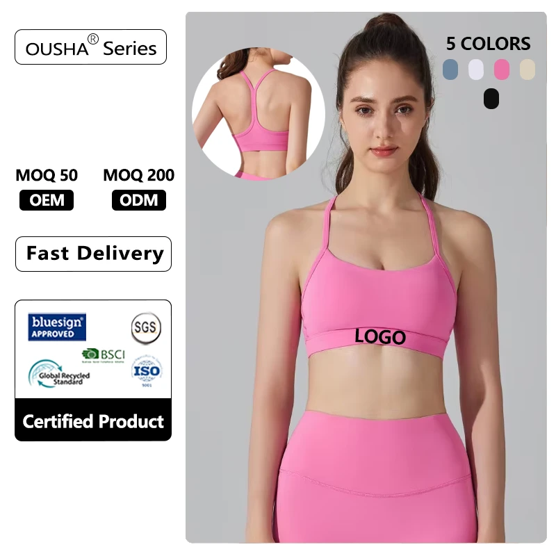 Professional Women's Fitness Sportswear High Strength Breathable Yoga Top Comfortable Y Back Sports Bra Gym XL Size Spandex