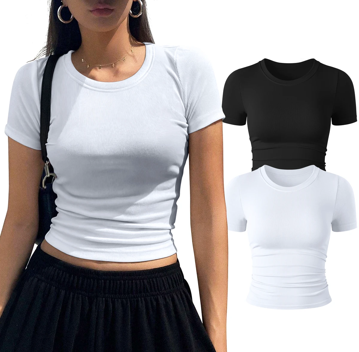 Hot Selling Simple Round Neck Short Sleeved Seamless Women's Fitness Yoga Top