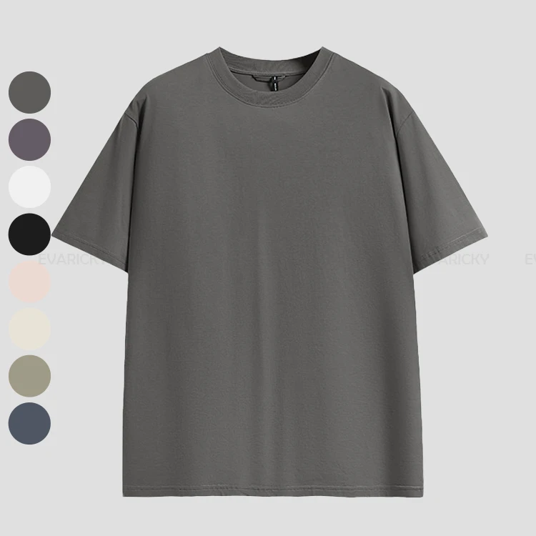 Wholesale High Quality Women's Heavyweight Unisex Black Yoga Cotton T Shirt Custom Fitness Running Round-Neck T-Shirts for Women