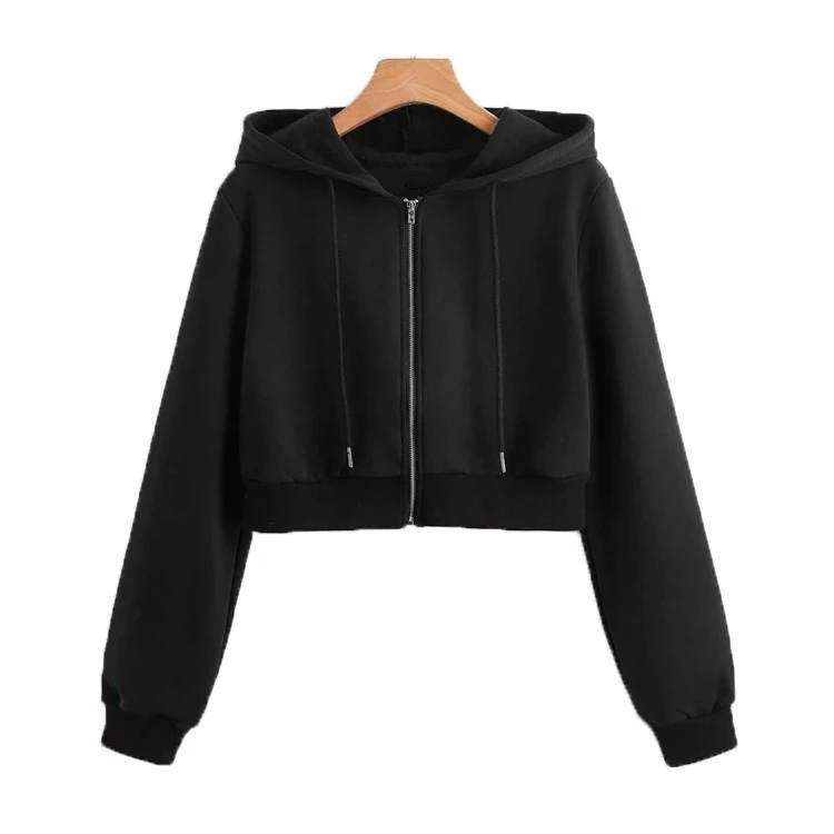 Women's Crop Top Long Sleeve for Workout Fitness Gym Yoga Winter Wear Crop Top Hoodies Wearing Wholesale Rate OEM Custom