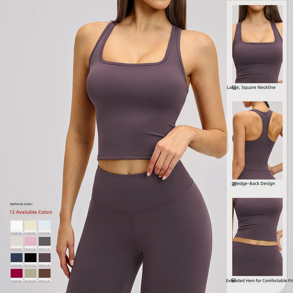 Women's Brushed Racerback Sports Tank Top Quick Dry Slim Fit Yoga Vest Running Workout Gym Fitness Sleeveless Activewear Gymwea