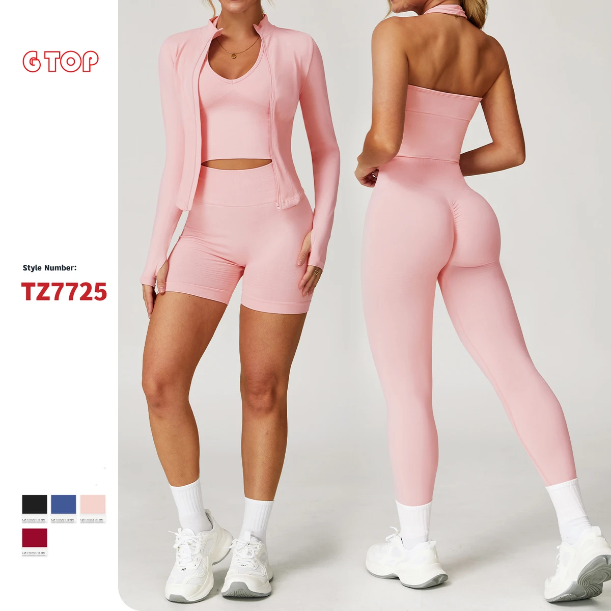 New Women Yoga 6 Pcs Yoga Bra Gym Top Sports Long-sleeved Yoga T-shirt Low-rise Casual Pants Jogging Pants Short Sleeved Dry Top