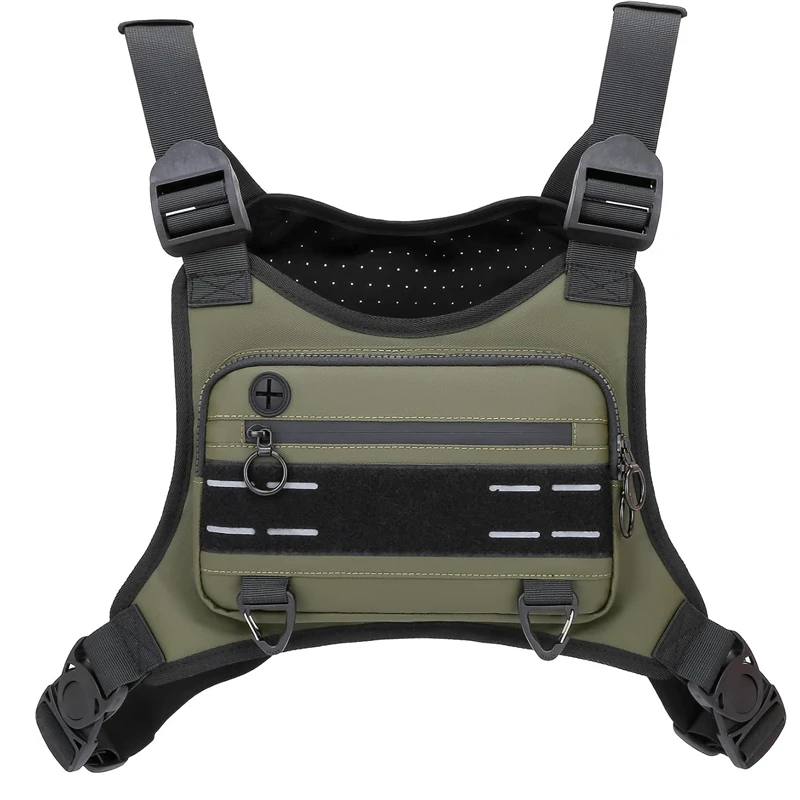 Sports Chest Bag for Men Women Water Resistant Lightweight Front Chest Pack Running Vest Bag With Extra Storage for Workouts