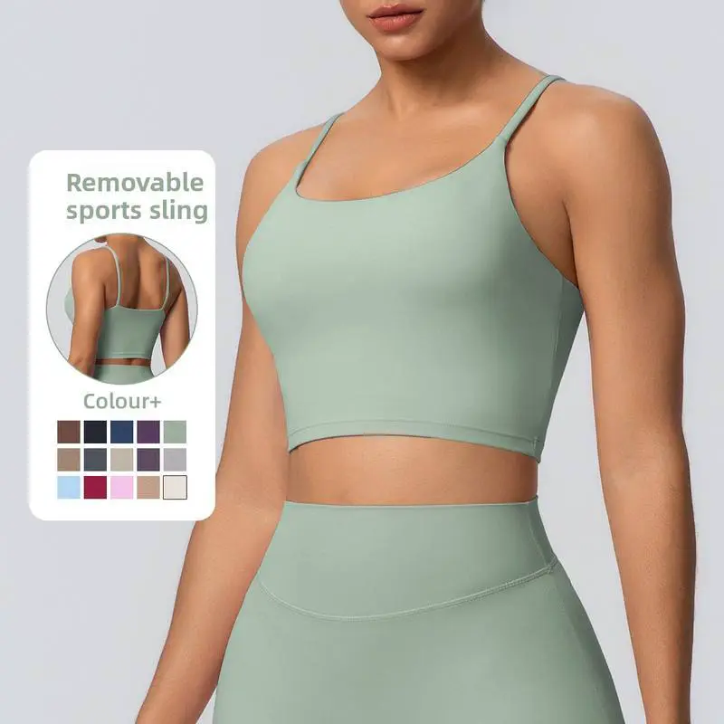 JY New Cloud-feel Spandex/Nylon Yoga Top for Women High Support Sports Bra Beautiful Back Design Quick-dry tank Top for Outdoor