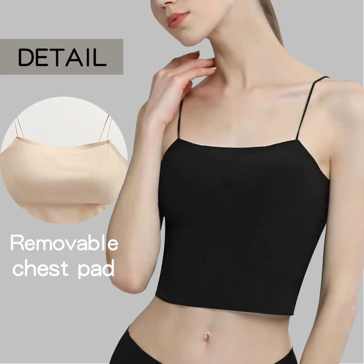For Women Comfortable Spandex Layering Top Crop Tops Inner Lining Solid Color For Summer For Everyday With Yoga Crop Tee