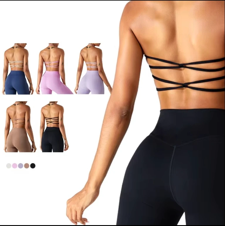 New Cross Back Halter Sports Bra High Waist Legging 2 Piece Fitness Sets Women Sexy Gym Workout Sets Quick Dry Yoga Active Wear