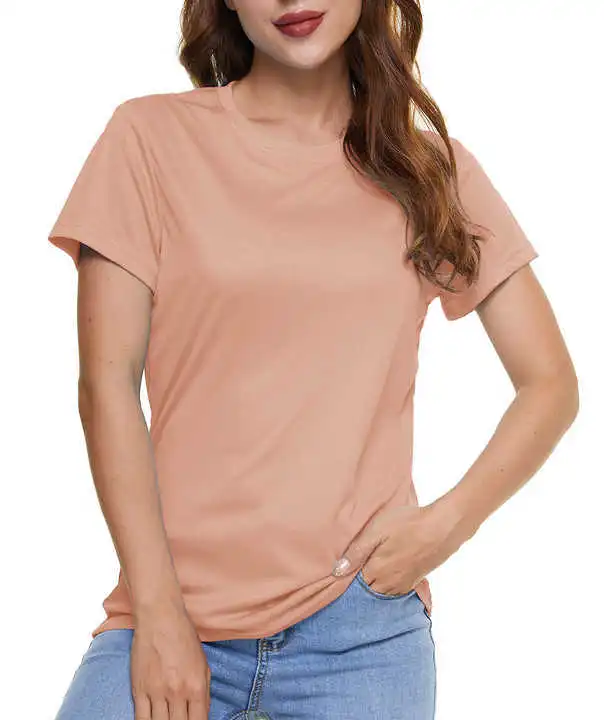 Wholesale Summer Running Fitness Sports Women'S T-Shirt Custom Logo Breathable Round Neck Casual Sportswear