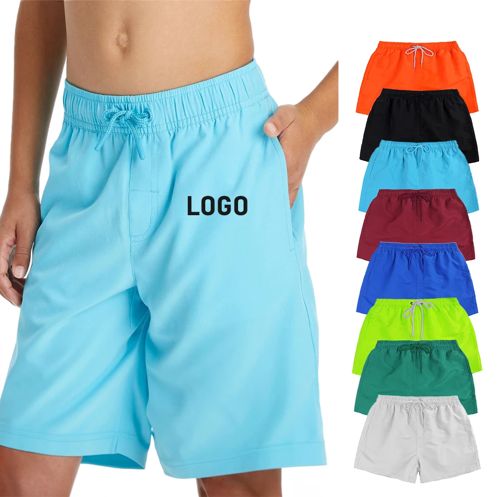 Casual High-Waist Sports Shorts Elastic Waist Breathable Knitted Polyester Plain Dyed Hot Sale Plus Size Shorts Clothing Gold