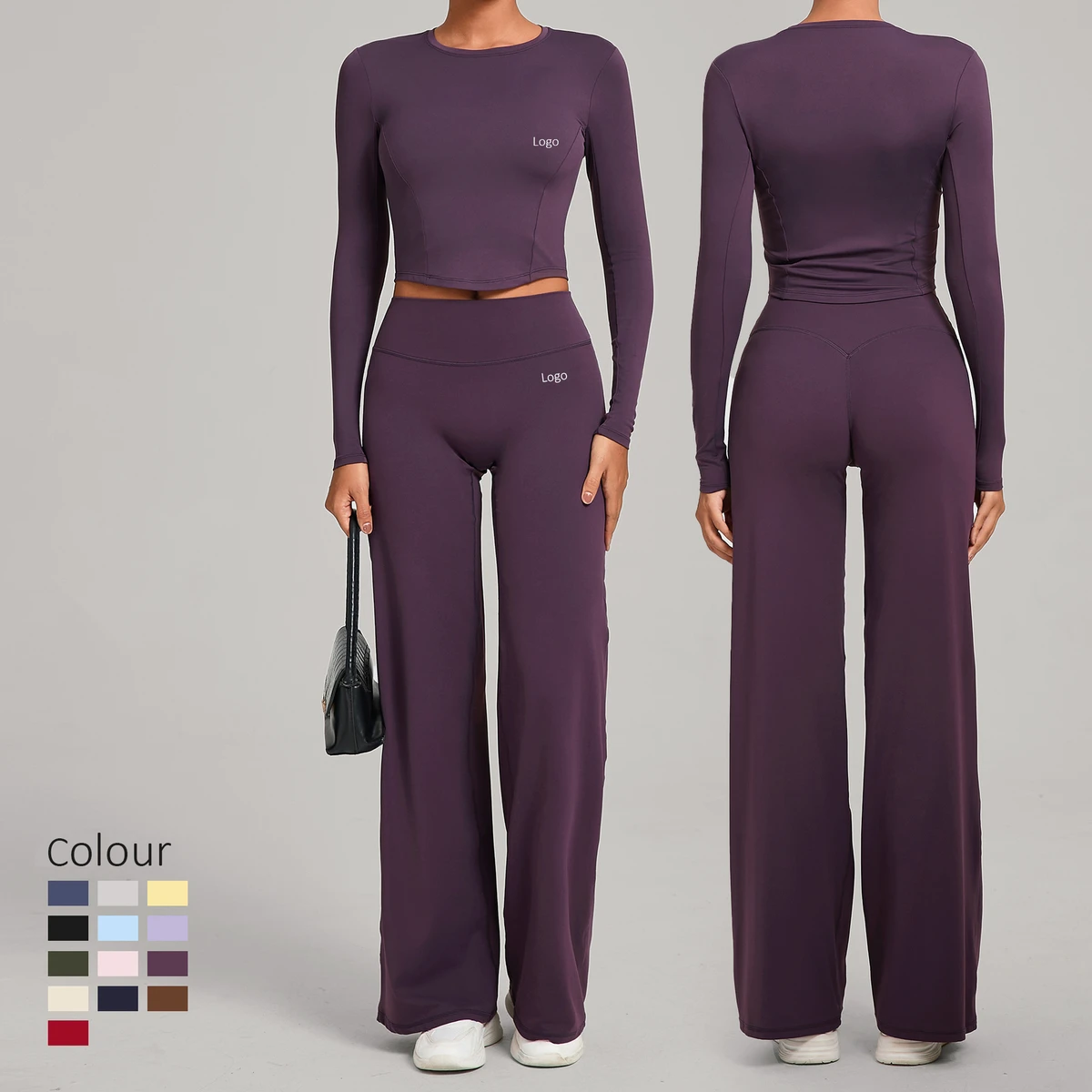 Gym Fitness Sets Solid Plus Size Sexy Full Sleeves Seamless Tops T-shirts Fitness Quick Drying Breathable Gym Yoga Tops