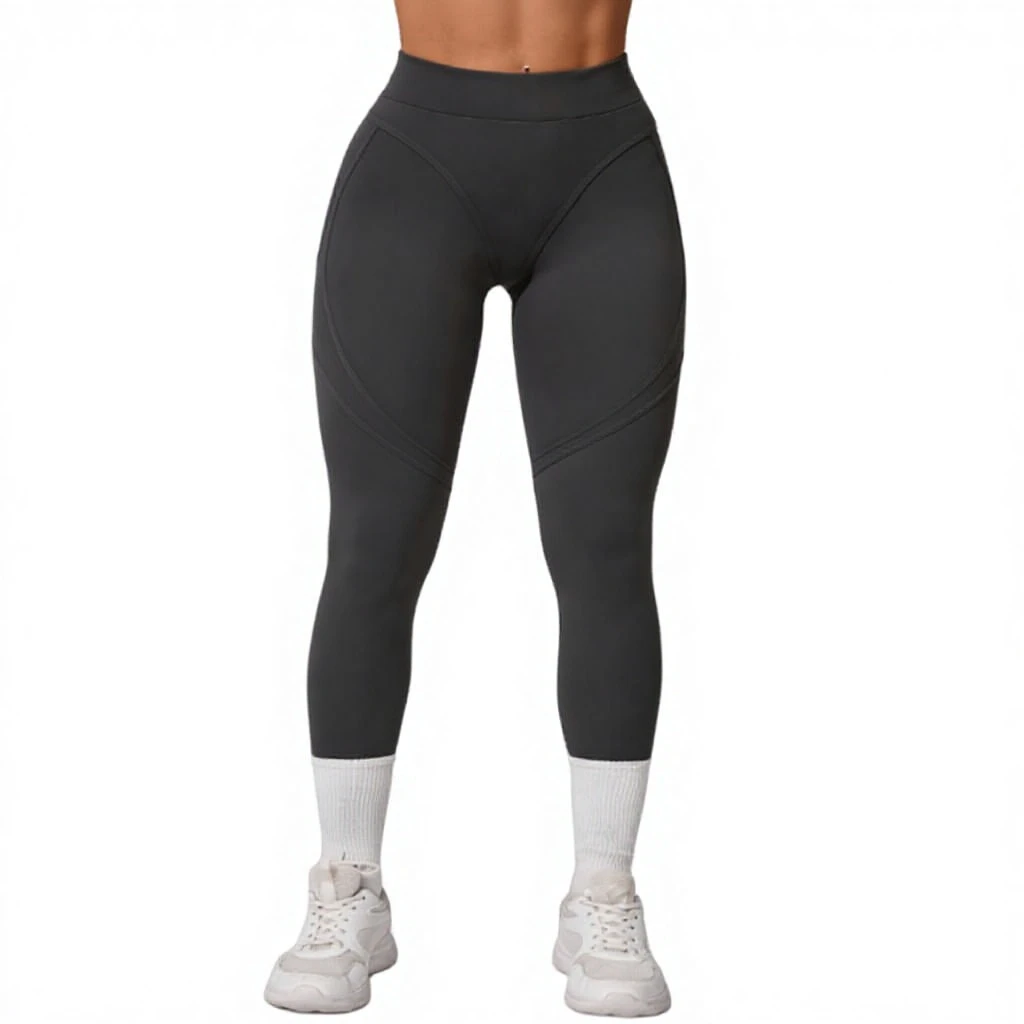 Wholesale Yoga Pants Women's Elastic High Waist Seamless Gym Pants Scrunch Butt Lifting Yoga Leggings Custom Logo Solid Color