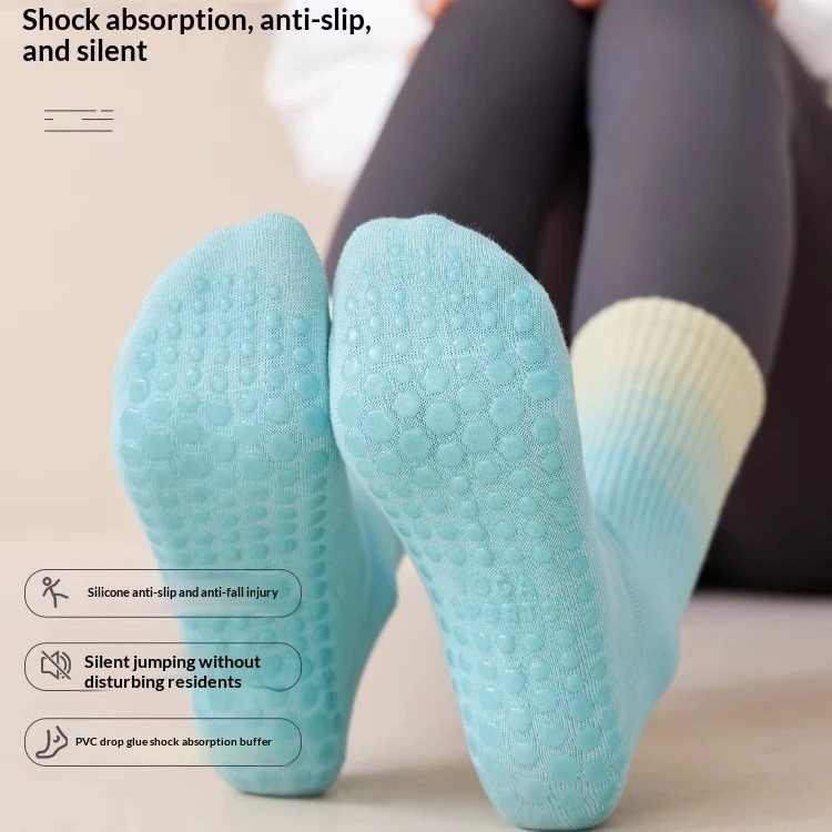 Yoga Socks Children's Professional Fitness Pilates Floor Cotton Mid-tube Non-slip Boneless Outer Wear Shark Pants Sports
