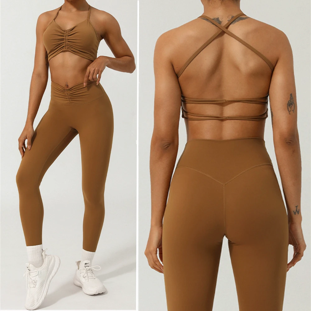 1/2Pcs Yoga Set Gym Clothes Sportswear Yoga Suits Women Active Wear Fitness Pant Sports Bra Gym Leggings Tracksuits