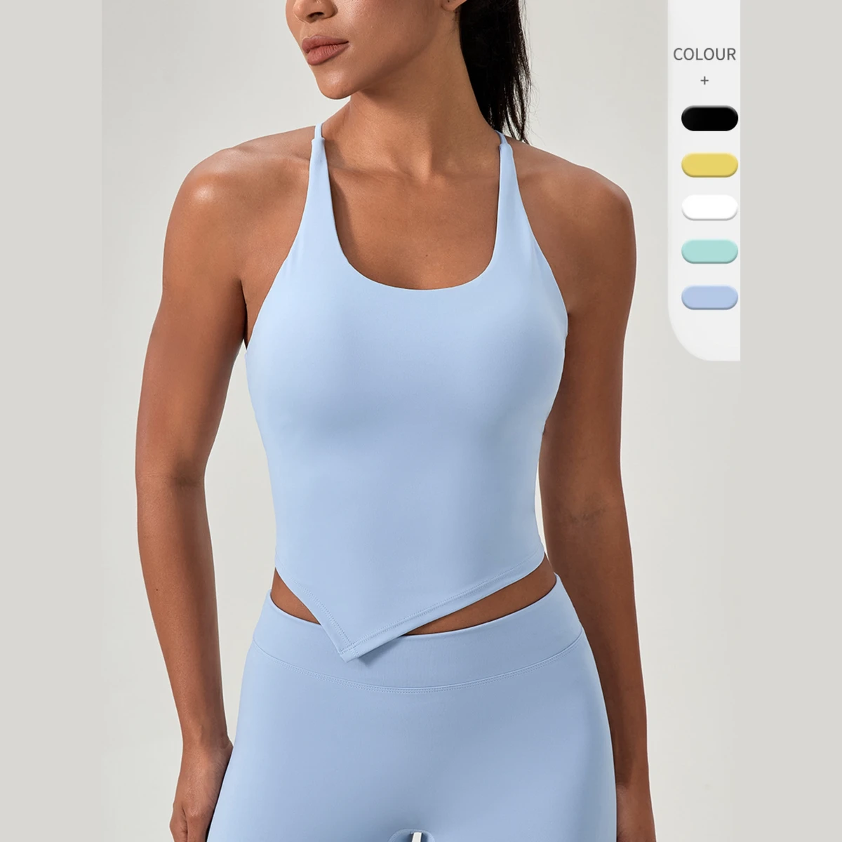 Newly Designed Yoga Clothes Custom logo Yoga Exercise Vest with Chest Pad Women's Breathable Yoga Top Running Fitness Vest OEM