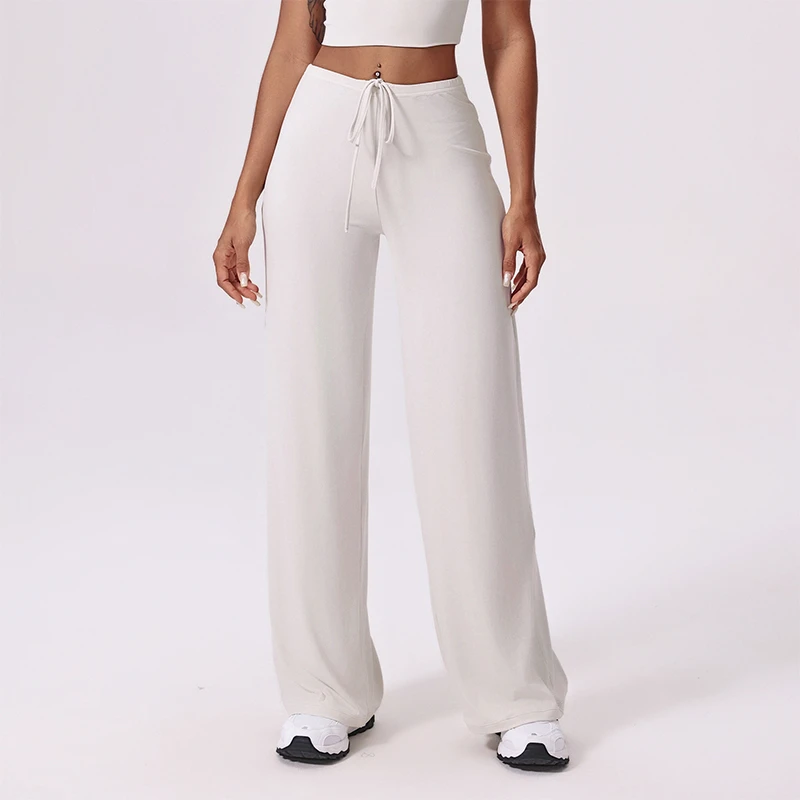 XW-CK8004 New Anti-Bacterial Cool-Feeling Loose Leg Active Wear Oversize Drape Ladies Trousers Outdoor Running Sports Pants
